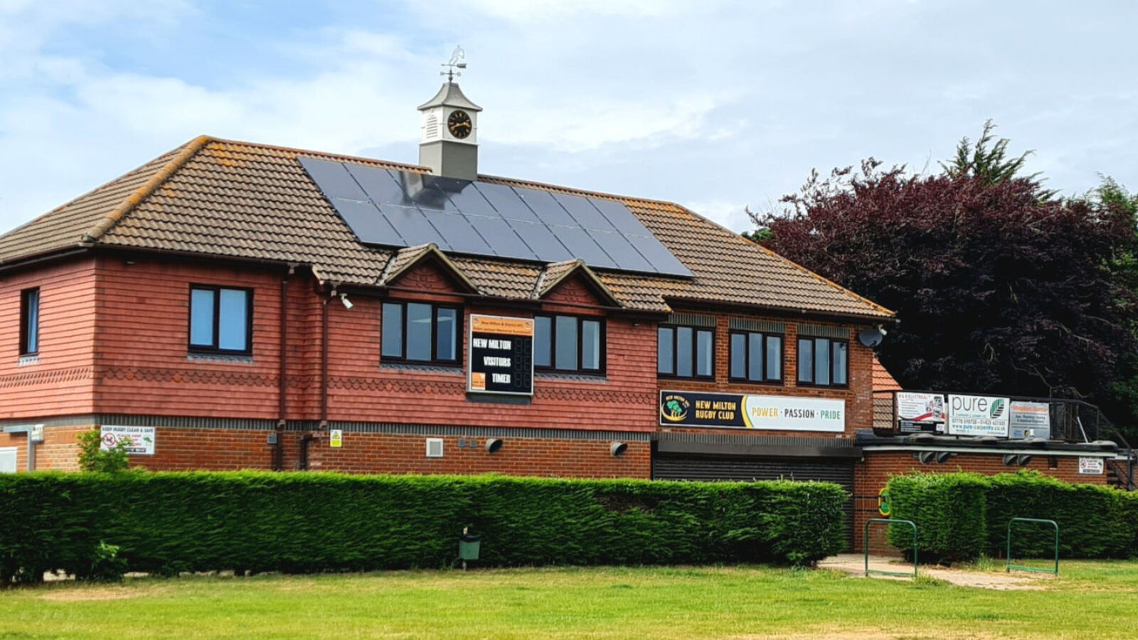 The clubhouse and ground